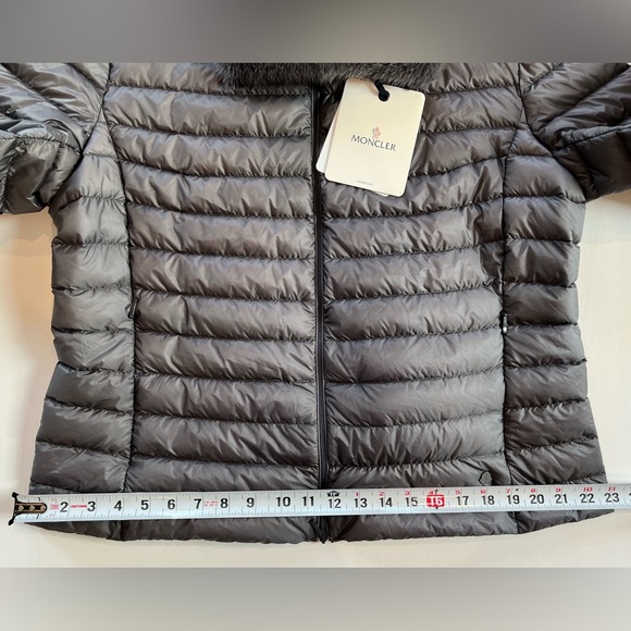 Moncler Women’s SORBUS Lightweight Puffer Jacket with Mink Fur Trim - Picture 9 of 16
